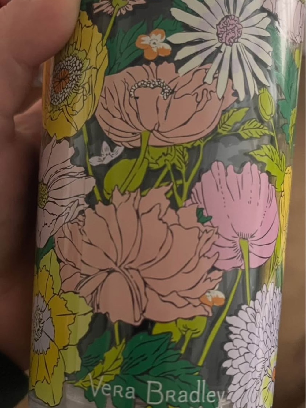 Vera Bradley Floral Insulated Tumbler - Pink, Yellow & Green Bouquet